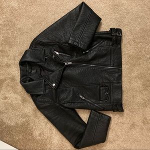 Black leather jacket